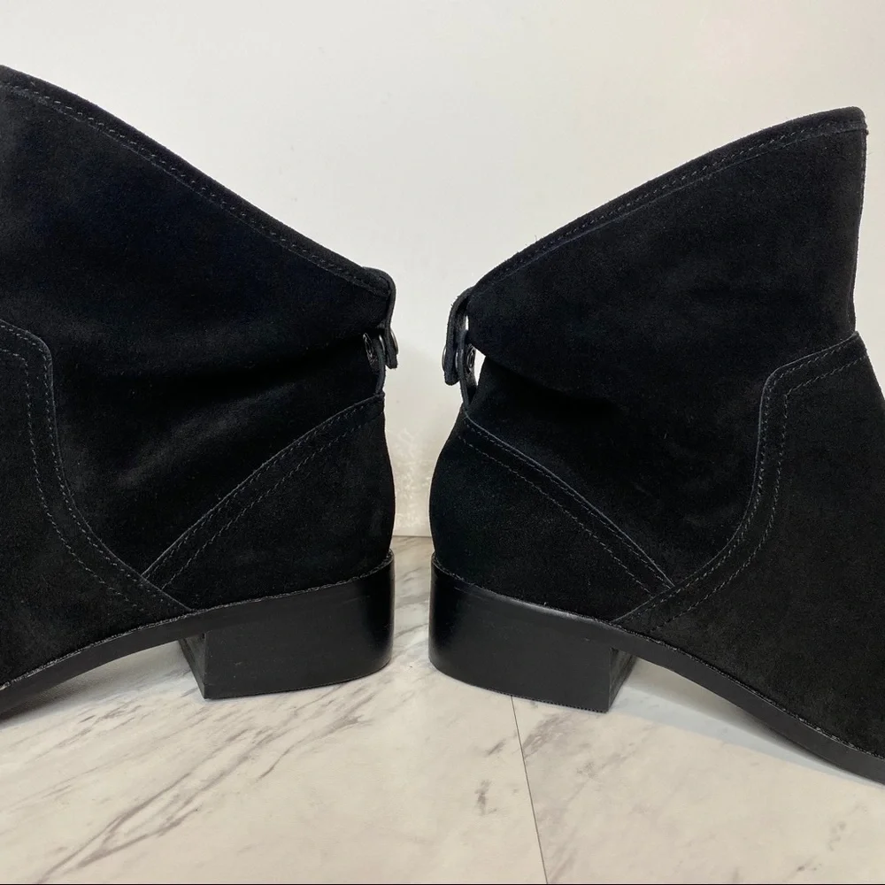 New! Lucky Brand Lollin Black Suede Bootie 7.5M
